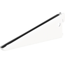 Suport dublu raft pe șină Dolle Double Slot 220mm, alb, pentru rafturi modulare