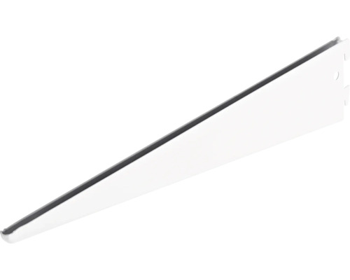 Suport dublu raft pe șină Dolle Double Slot 470mm, alb, pentru rafturi modulare Consolă metalică pentru rafturi