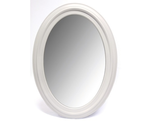 Oglindă ovală Lugano cu ramă albă 53x73 cm