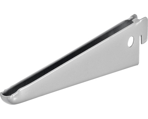 Suport dublu raft pe șină Dolle Double Slot 170mm, argintiu, pentru rafturi modulare Consolă metalică pentru raft