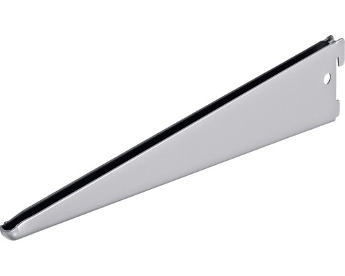 Suport dublu raft pe șină Dolle Double Slot 370mm, argintiu, pentru rafturi modulare Suport de raft pentru montare pe perete