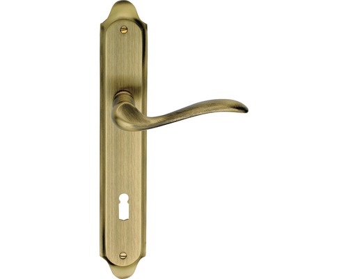 Mânere cu șild ușă interior Verofer Tolosa 72/255 mm, pentru cheie BB, alamă grafiată
