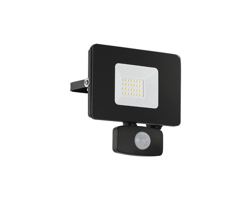 Proiector cu LED integrat Eglo Faedo 21W 2300 lumeni IP44, senzor de mișcare, lumină rece, negru