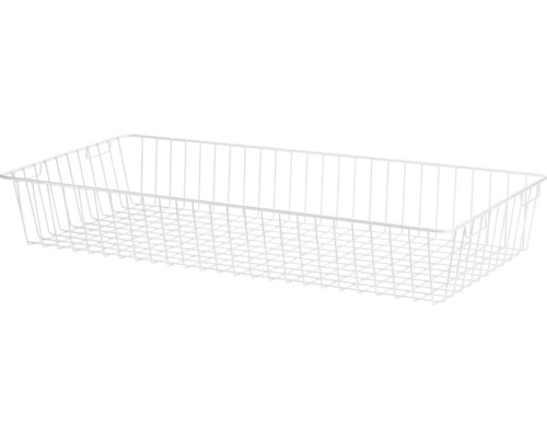 Coș plasă metalică Dolle Gridbasket 795x350x120 mm, alb, pentru rafturi modulare