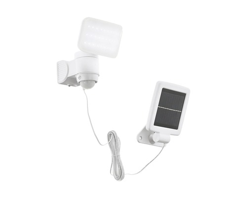 Proiector solar cu LED Casabas 470 lumeni 6500K, senzor de mișcare, plastic alb Lumină solară cu senzor de mișcare pentru exterior