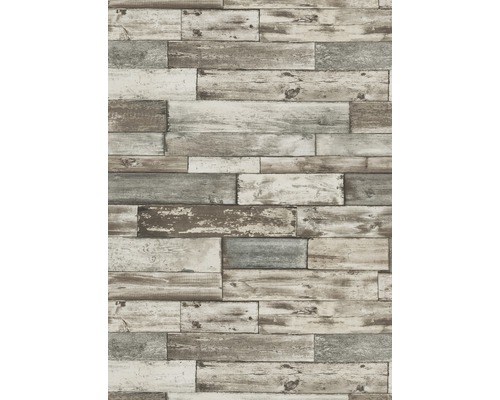 Tapet de hârtie Authentic Deco gri 10,05x0,53 m Tapetă cu aspect de lemn