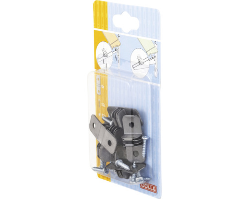 Set accesorii Dolle Duofix de fixat polițe de sticlă/lemn, prindere pe suporți Set de console de fixare DOLLE pentru scări de mansardă în ambalaj