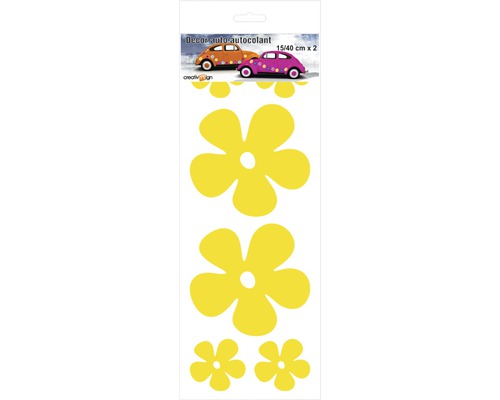 Autocolante cu flori pentru mașini, 15/40 cm x 2