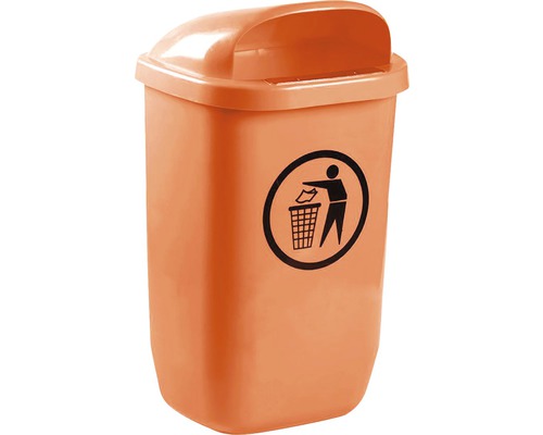 Coș de gunoi cu capac basculant și simbol de gunoi