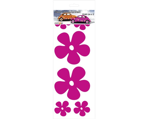Autocolant auto cu motiv floral, dimensiuni 15/40 cm x 2