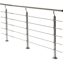 Balustradă din oțel inoxidabil cu bare orizontale pentru scări sau balcoane