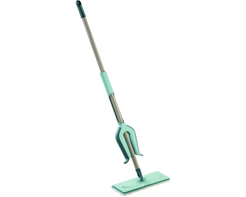 Mop plat Leifheit Picobello Micro Duo 27x141 cm, coadă cu sistem de stoarcere Mop plat cu mâner telescopic pentru curățarea podelelor