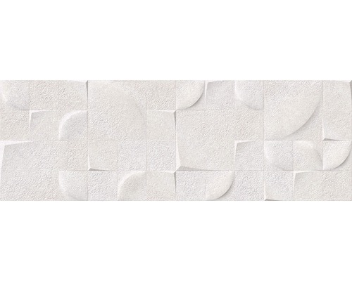 Faianță decorativă rectificată Kone Kepler Sand mată 30x90 cm Placă decorativă de perete cu model geometric în relief