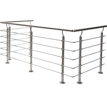 Balustradă din oțel inoxidabil cu fire de oțel orizontale