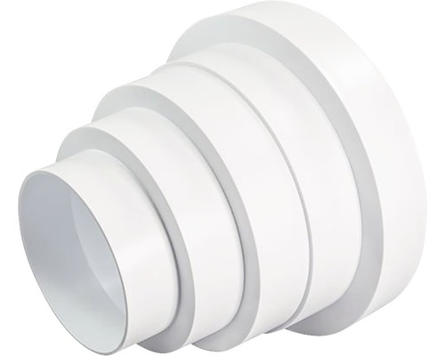Reducție aerisire din plastic TE-MA Ø 80-100-120-125-150 mm alb
