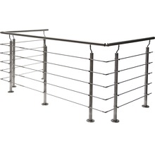 Balustradă din oțel inoxidabil cu fire orizontale
