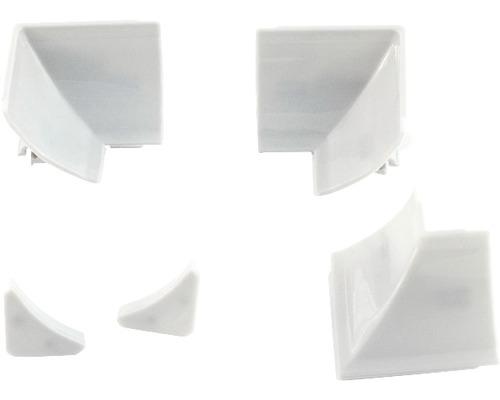 Set accesorii pentru plintă antistrop crom 15x15 mm