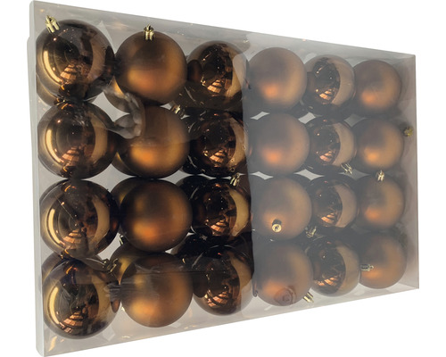 Pachet cu globuri de Crăciun maro