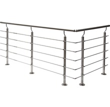 Balustradă din oțel inoxidabil cu stâlpi orizontali