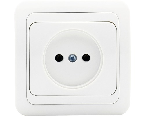 Priză simplă fără împământare Comtec Eco Premium, alb, incl. ramă Priză simplă fără împământare Comtec Eco Premium, alb, incl. ramă