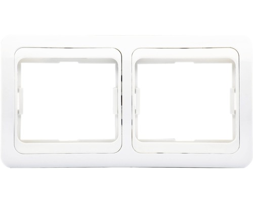 Ramă aparataje Comtec Eco Premium 2 posturi, montaj orizontal, alb Ramă aparataje Comtec Eco Premium 2 posturi, montaj orizontal, alb
