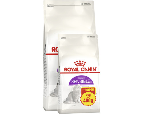 Hrană uscată pentru pisici Royal Canin Sensible Adult digestie optimă 2 kg+400 g