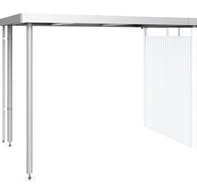 Copertină de terasă din aluminiu, independentă, cu perete lateral