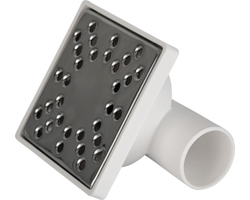 Sifon de pardoseală pătrat cu model perforat pentru baie