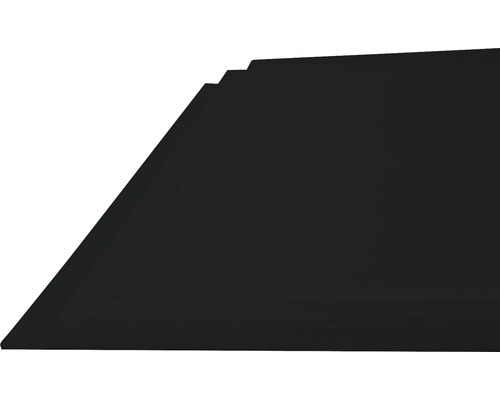Placă Bravo PVC 1000x1000x3 mm neagră