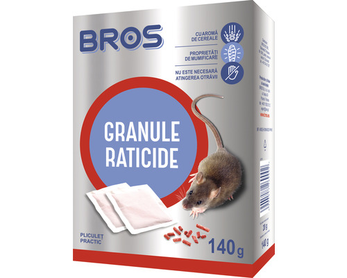 Granule raticide Bros, 140 g, 7 buc x 20 g