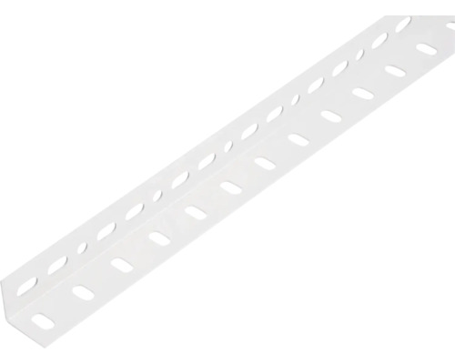 Cornier metalic perforat Alberts Conceptor 25x25x1,2 mm, lungime 1m, alb