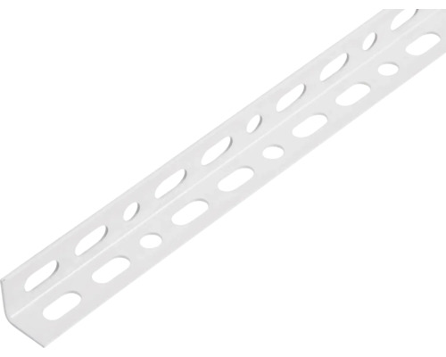 Cornier metalic perforat Alberts Conceptor 15x15x1 mm, lungime 2m, alb