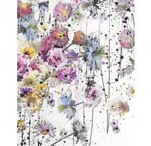 Model floral cu stropi de vopsea