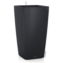 Jardinieră neagră cu indicator de temperatură