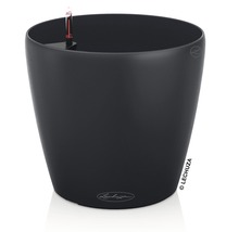 Ghiveci negru cu indicator de nivel al apei