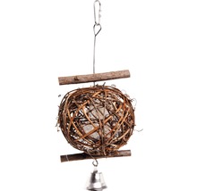 Jucărie pentru păsări Karlie Wooden, Bird Ball, 5 cm, natur-thumb-0