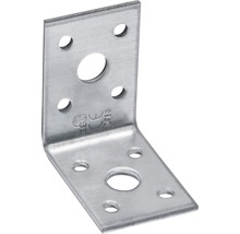 Conector unghiular metalic cu găuri pentru șuruburi