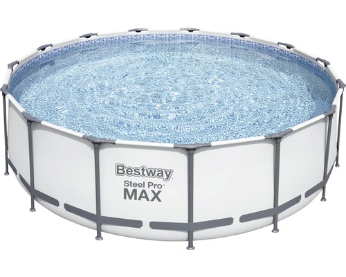 Piscină rotundă Bestway cu cadru metalic Ø 457 cm H 122 cm capacitate 16015 l inclusiv filtru