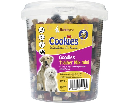 Snack pentru câini Cookies Trainer Mix Mini 500 g Hansepet Cookies, Mix mini pentru dresaj câini, 500 grame