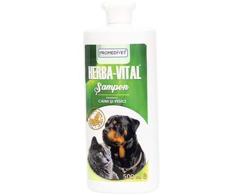 Șampon pentru câini și pisici Herba-Vital 500 ml Șampon Herba-Vital pentru câini și pisici în flacon de 500 ml
