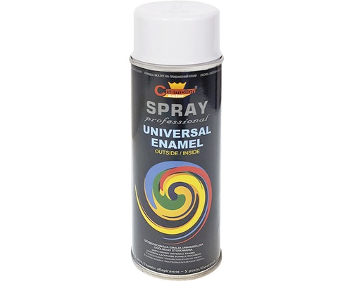 Spray profesional email universal Champion alb lucios RAL 9003 400 ml