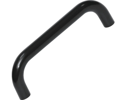 Mâner mobilă 98 mm, plastic negru Suport curbat pentru prosoape din metal