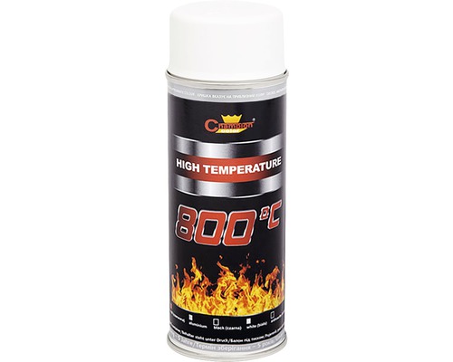 Vopsea spray rezistentă la căldură, alb 400 ml Spray cu vopsea rezistentă la temperaturi înalte, rezistent la temperaturi de până la 800 de grade Celsius