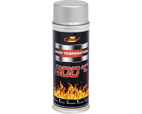 Vopsea spray rezistentă la căldură, argintiu 400 ml Spray de vopsea rezistentă la căldură până la 800 grade Celsius