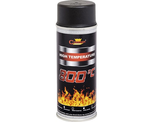 Vopsea spray rezistentă la căldură, negru 400 ml-0