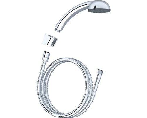 Set de duș Ravak 901.00, pară duș 1 funcție, suport și furtun duș 150 cm, crom Set furtun de duș cu duș de mână și furtun de duș