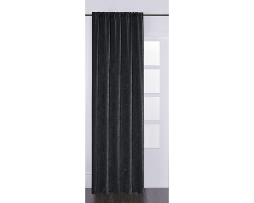 Draperie cu rejansă Velvet negru 140x280 cm