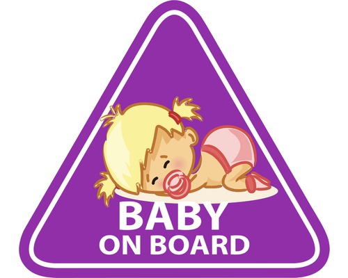 Plăcuță Bebeluș la bord cu motiv bebeluș pentru mașină
