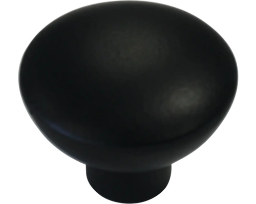 Buton pentru mobilă Ø33mm, metal zamac negru