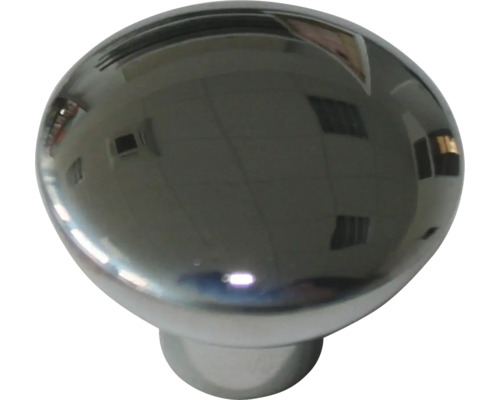 Buton pentru mobilă Ø33mm, metal zamac cromat lucios